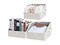 StorageWorks Closet Storage Bins, Trapezoid Storage Box for Shelves, Fabric Closet Bins and Organizing Baskets, Small, 3-Pack, Mixing of Beige, White & Ivory
